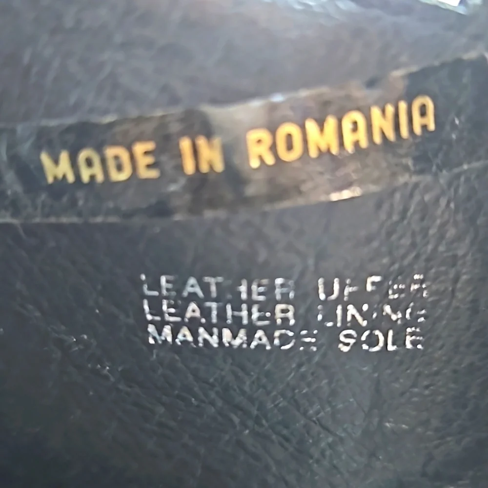 Kenneth Cole Reaction Black Leather Mens Boots Size 38 /6.5 - Picture 9 of 9